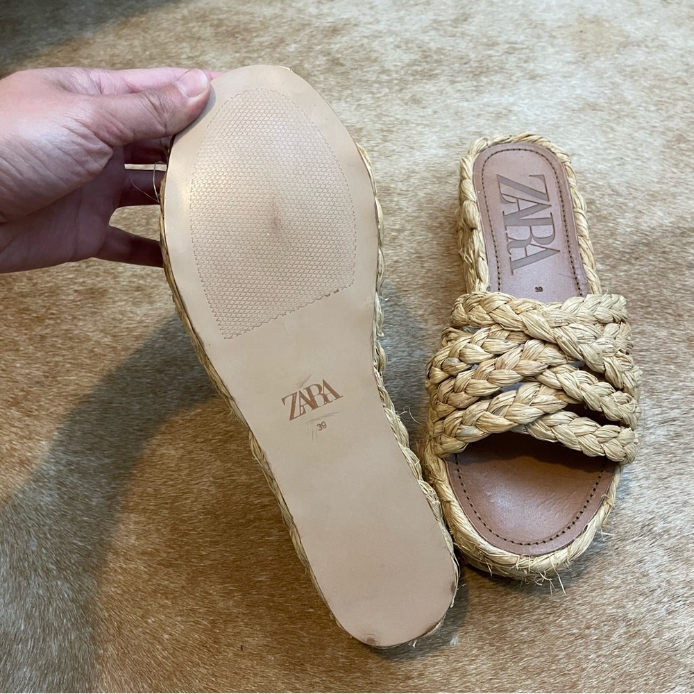 Zara Raffia Sandals - Picture 3 of 3